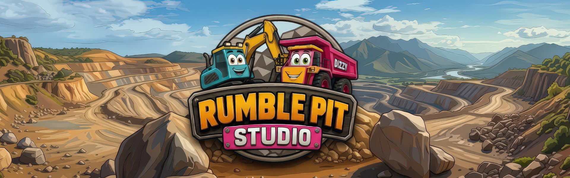 Rumble Pit Studio — Ernie and Dizzy in the mine pit